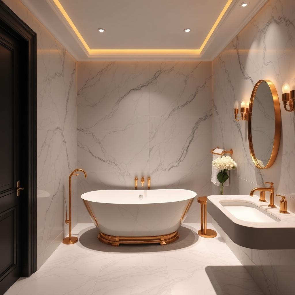 Marble bathroom remodel